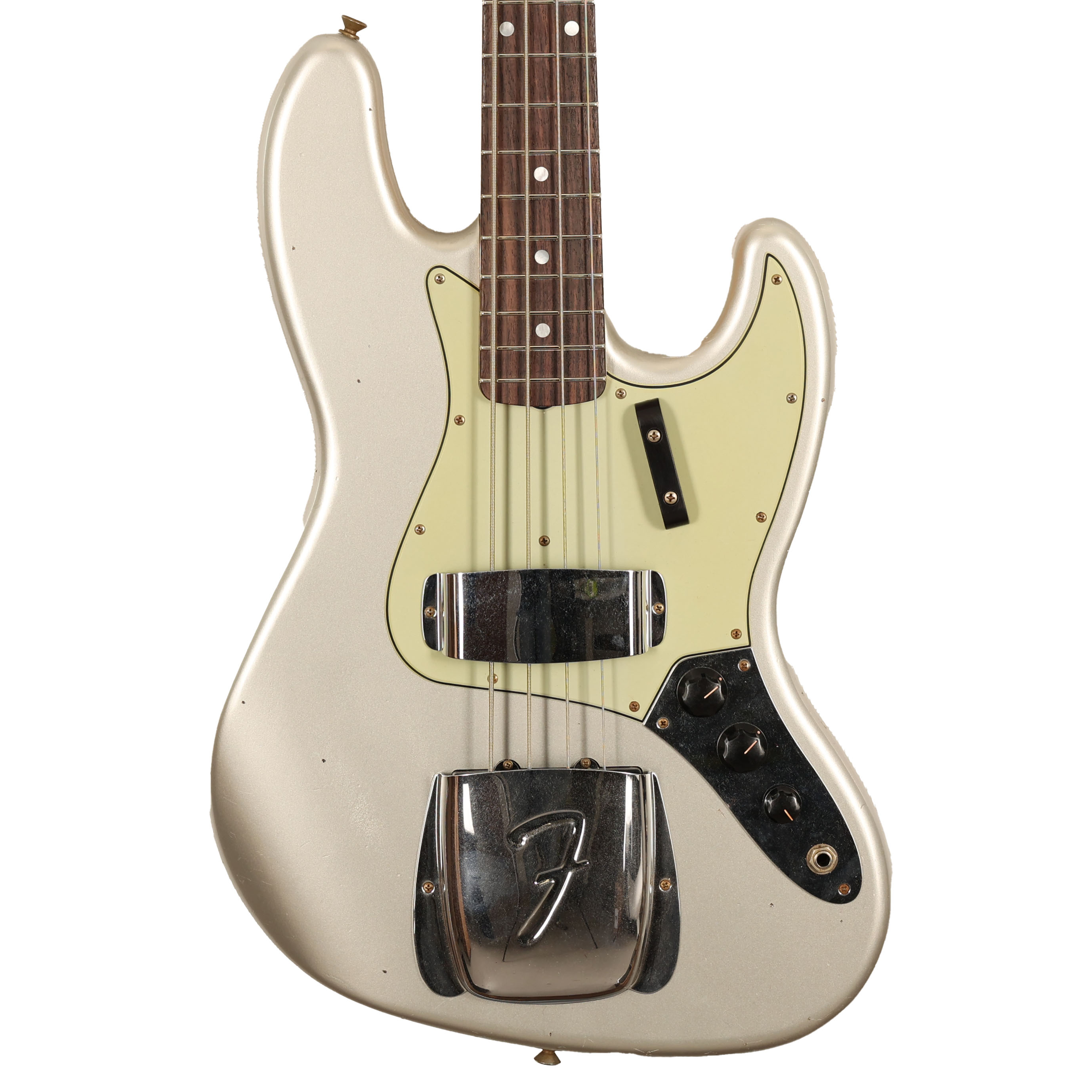 Fender Custom Shop '65 Journeyman Relic Jazz Bass in Faded Inca Silver